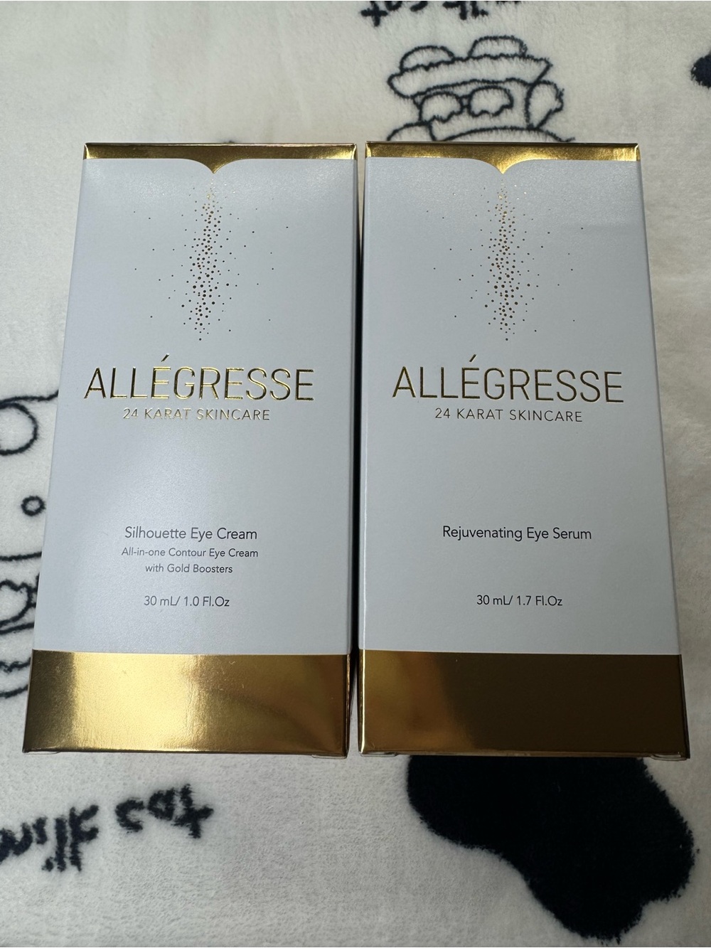 ALLÉGRESSE 24K Silhouette Eye Cream & Rejuvenating Eye Serum Duo